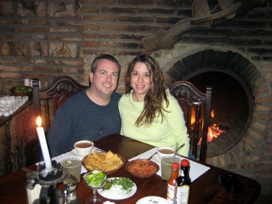 Jeff & I celebrating my birthday at El Nido in Rosarito, Mexico.