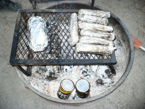 Campfire grilled side dishes