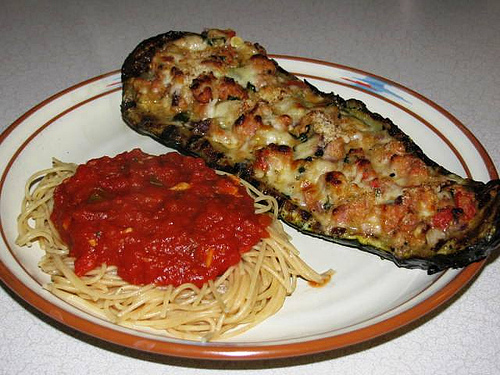 Grilled Stuffed Zucchini