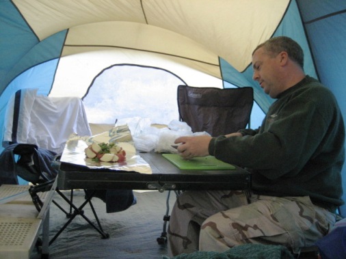 Cooking with foil in Anza Borrego