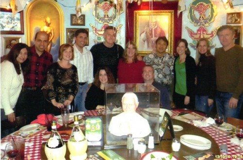 Buca di Beppo's Pope table