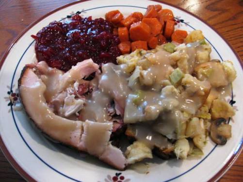 Stuffing, turkey, cranberries