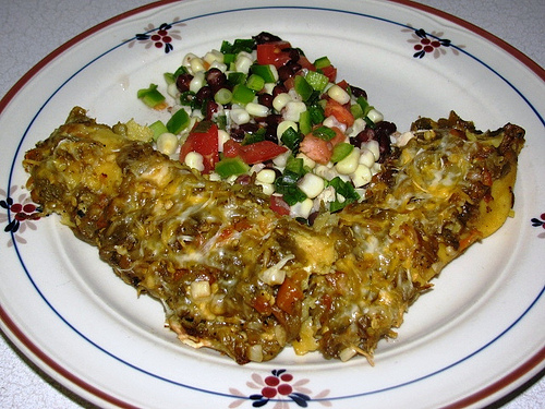 Green Chile Chicken Enchiladas
