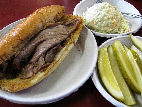 Philippe's French Dipped Sandwich
