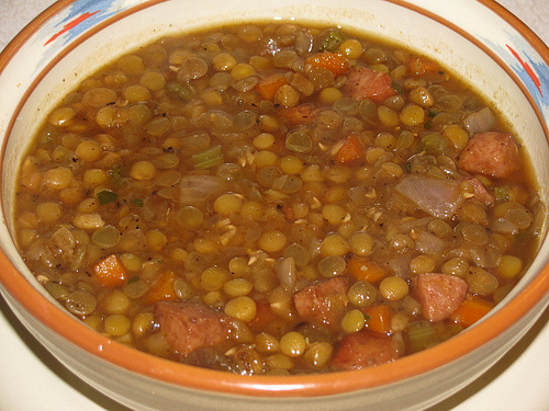 Smoked Sausage and Lentil Soup