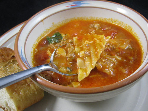 Lasagna soup