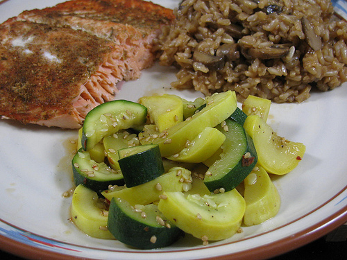 Asian sesame steamed squash